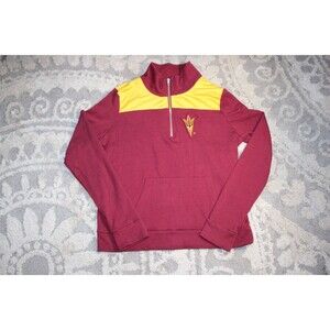 ASU Arizona Sun Devils Victorias Secret VS Pink Sweater 1/4 Zip Pullover College